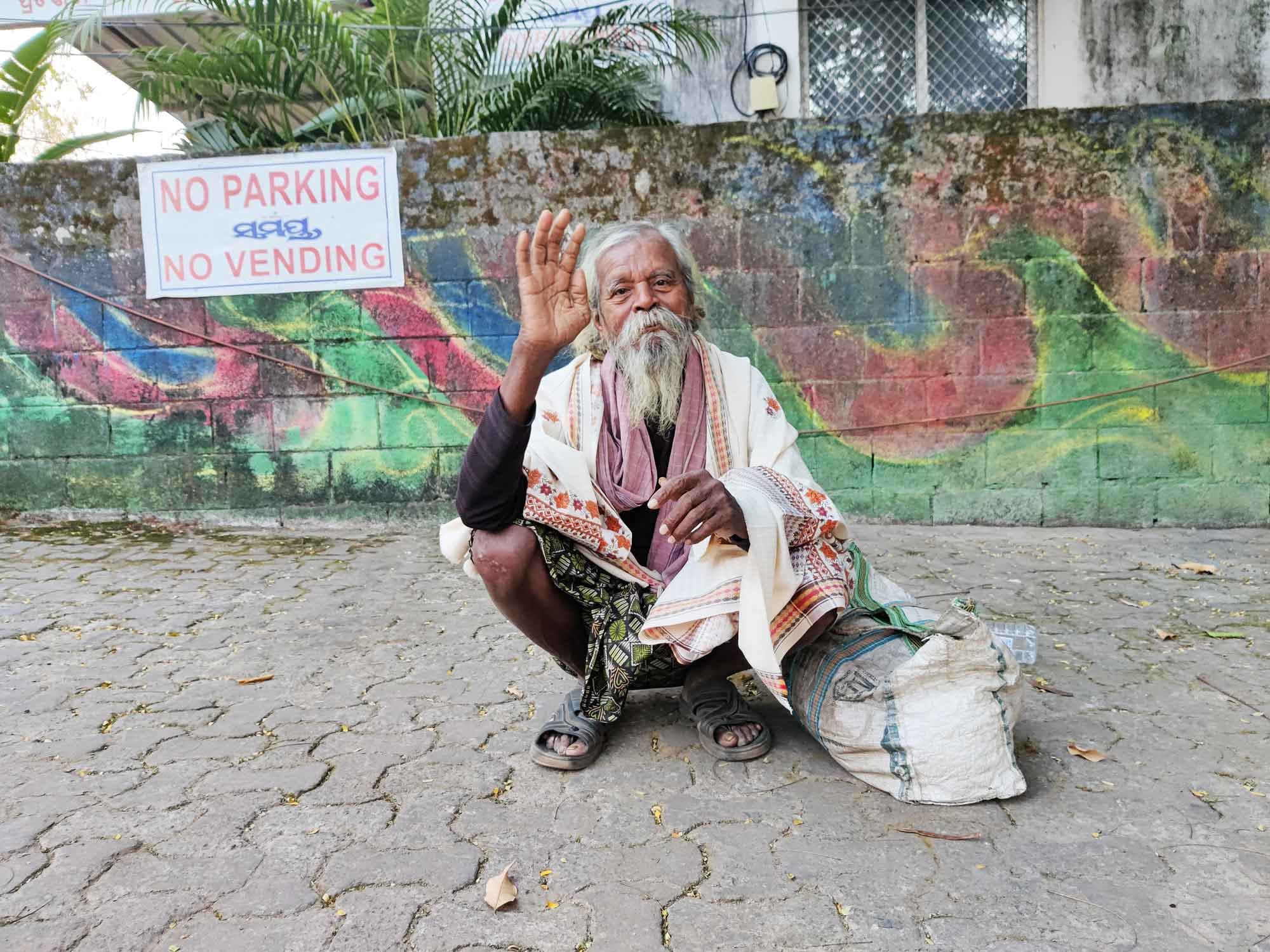 An elderly beneficiary of the Winter is Coming relief drive